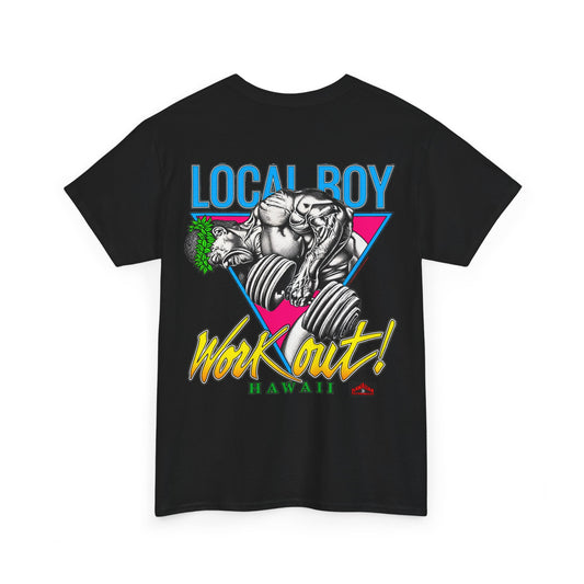 Hawaiian Strength Local Boy Work Out Hawaii Unisex Heavy Cotton Tee