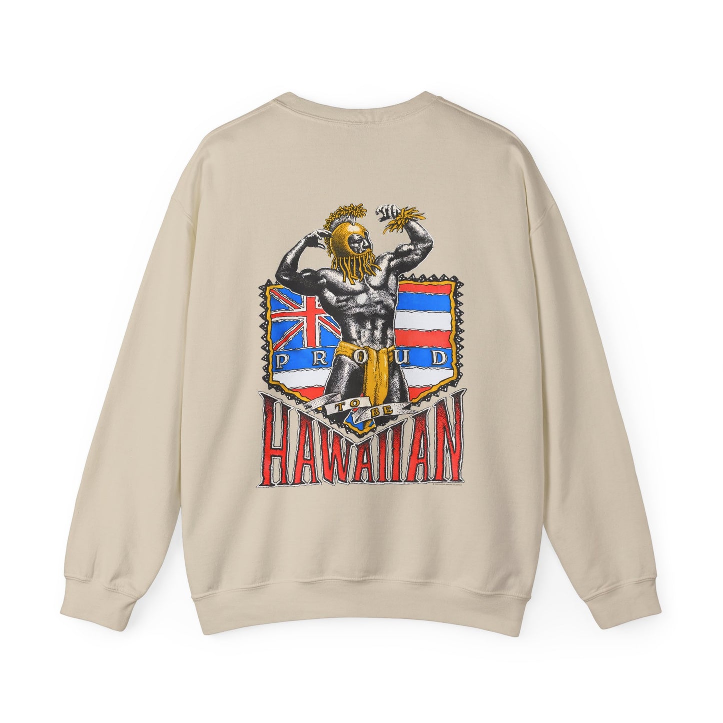 Hawaiian Strength Proud To Be Hawaiian Vintage Design 90s New Print Unisex Heavy Blend™ Crewneck Sweatshirt