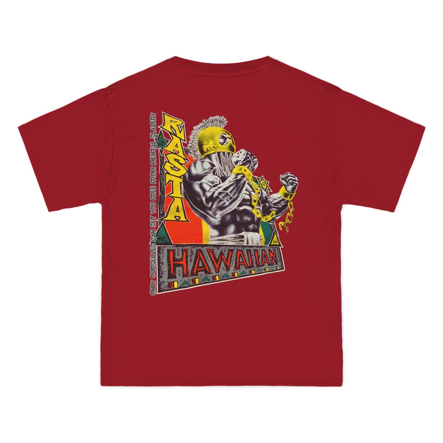 Hawaiian Strength Hawaiian Rasta Vintage Design 90s New Print Beefy-T®  Short-Sleeve T-Shirt