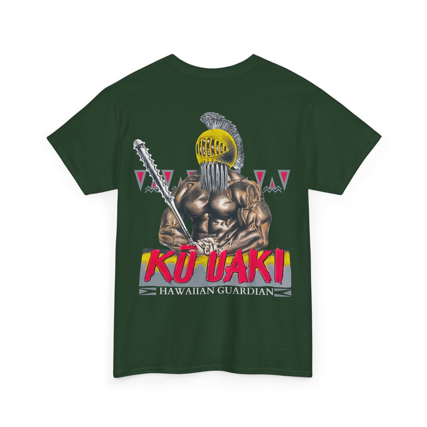 Hawaiian Strength Hawaiian Guardian Ku Uaki Vintage Design 90s New Print T-shirt Unisex Heavy Cotton Tee