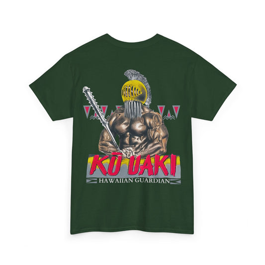 Hawaiian Strength Hawaiian Guardian Ku Uaki Vintage Design 90s New Print T-shirt Unisex Heavy Cotton Tee