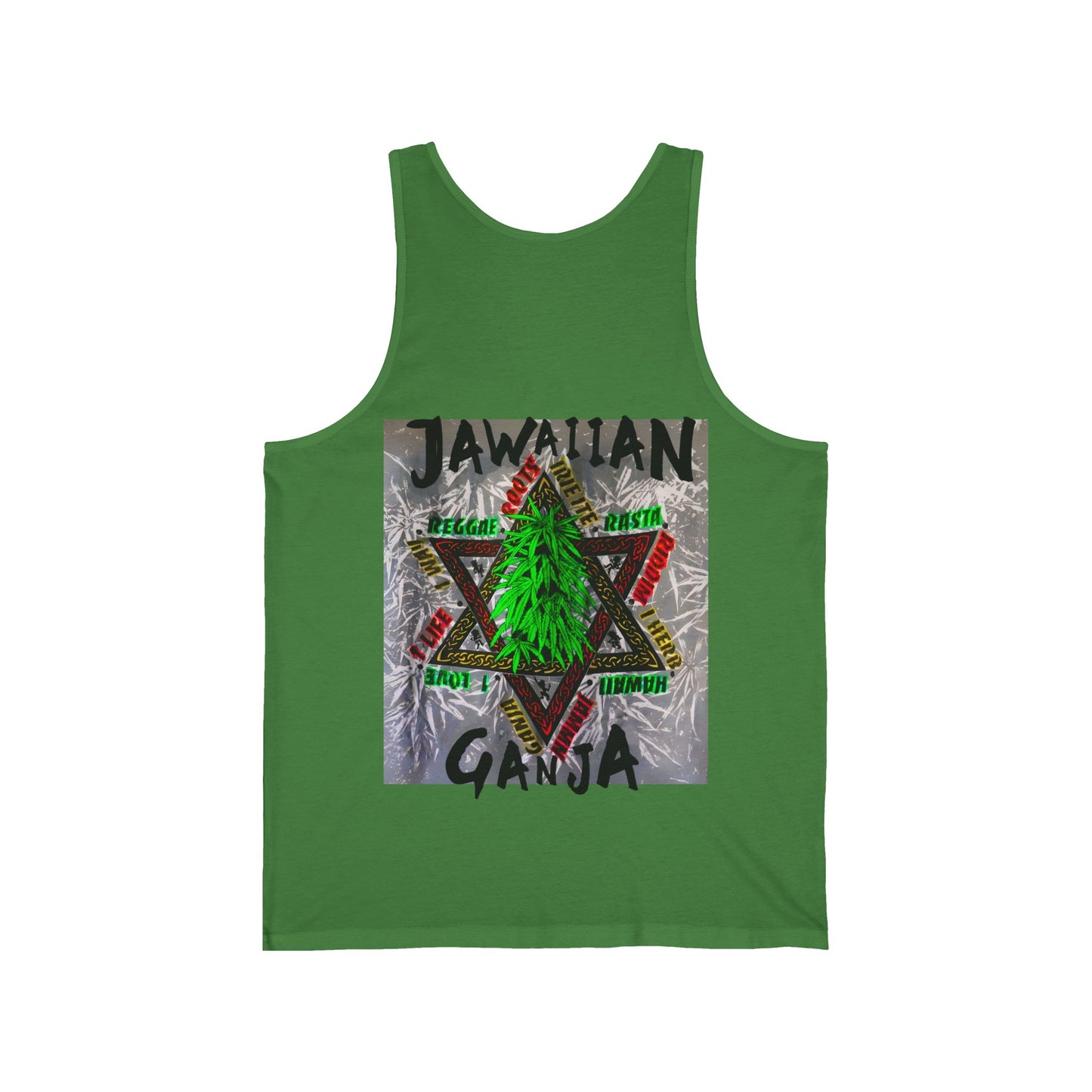 Jawaiian Strength Jawaiian Ganja Vintage Design 90s New Print Unisex Jersey Tank