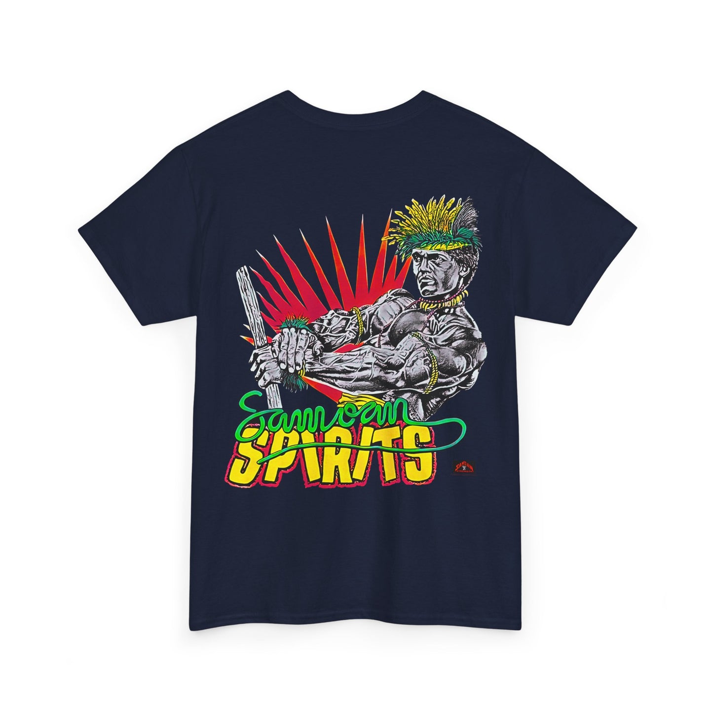 Samoan Strength Samoan Spirits Vintage 90s Design New Print Unisex Heavy Cotton Tee