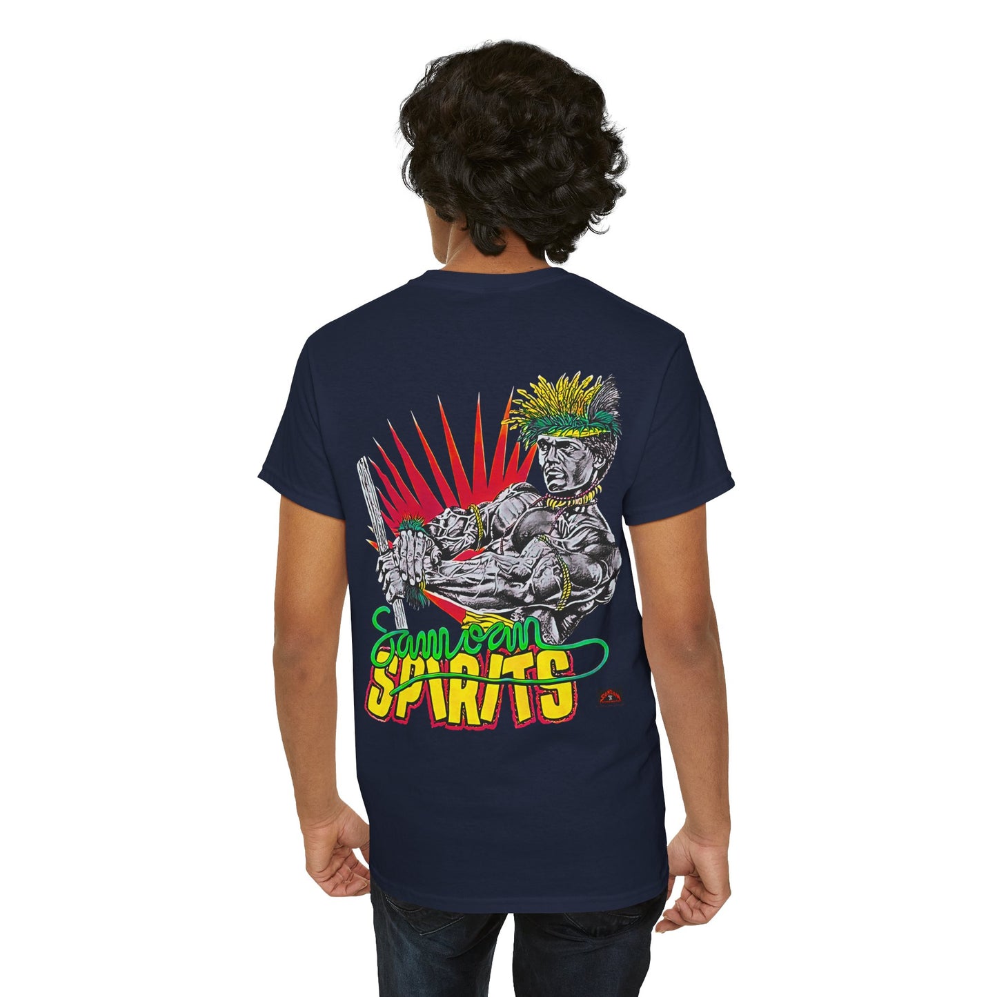 Samoan Strength Samoan Spirits Vintage 90s Design New Print Unisex Heavy Cotton Tee