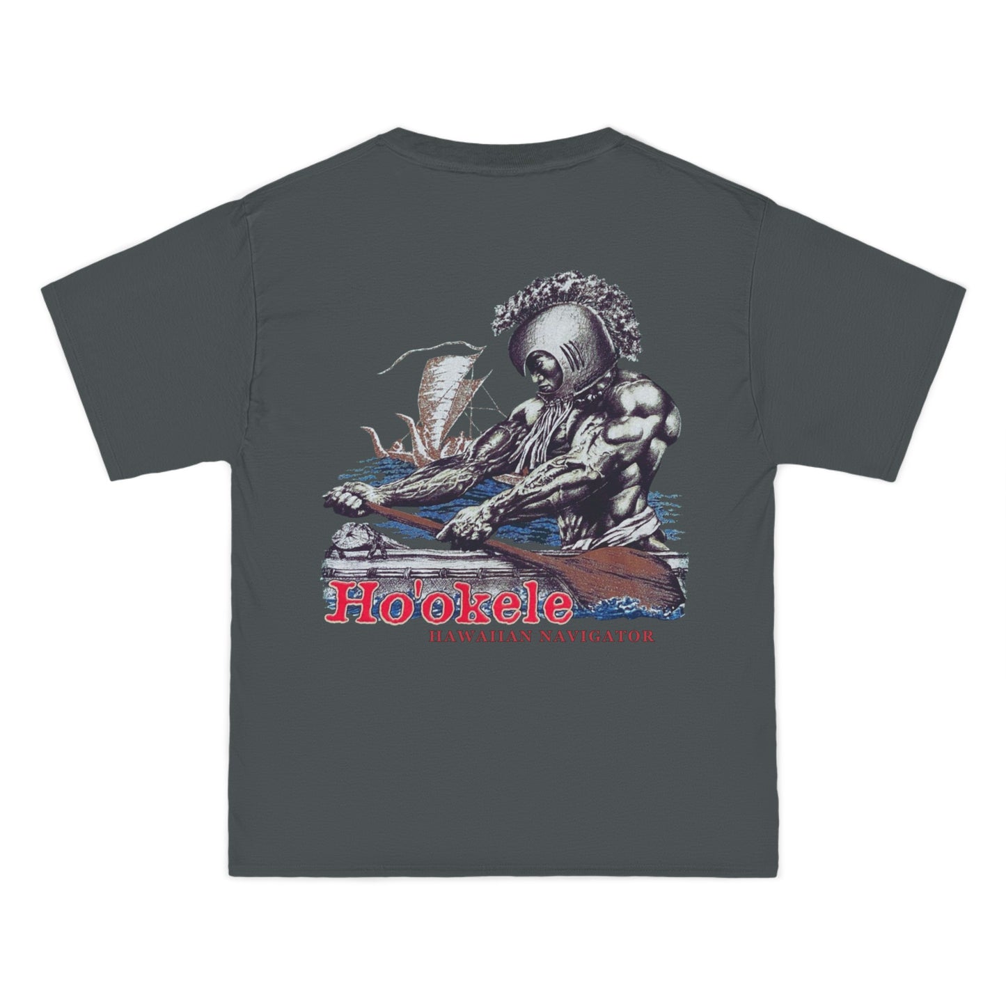 Hawaiian Strength Ho'okele Hawaiian Navigator Vintage Design 90s New Print Beefy-T®  Short-Sleeve T-Shirt