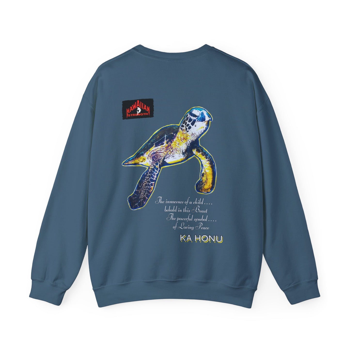 Hawaiian Strength Ka Honu Vintage Design 90s New Print Unisex Heavy Blend™ Crewneck Sweatshirt