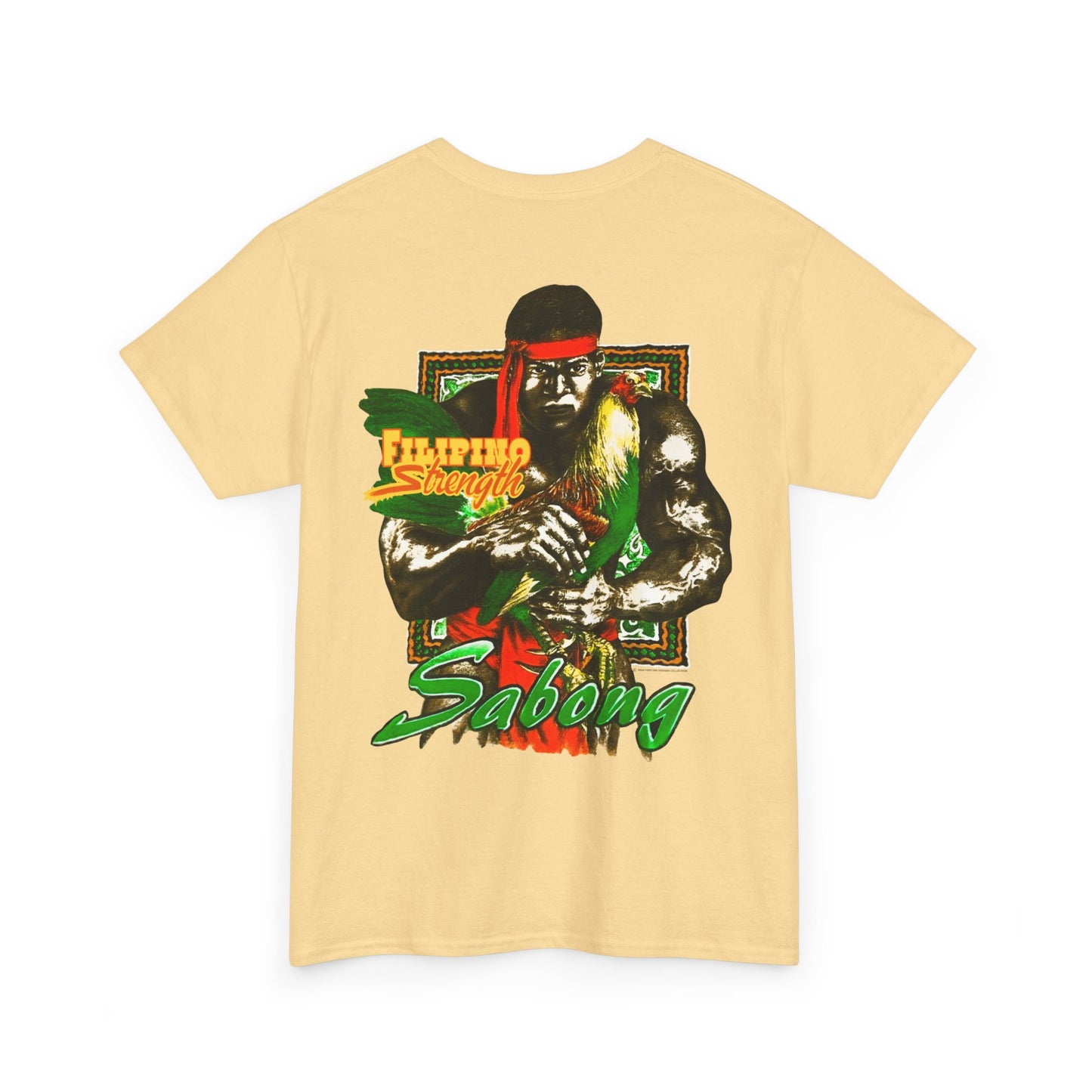 Filipino Strength Sabong Shirt Vintage Design 90s New Print T-shirt Unisex Heavy Cotton Tee