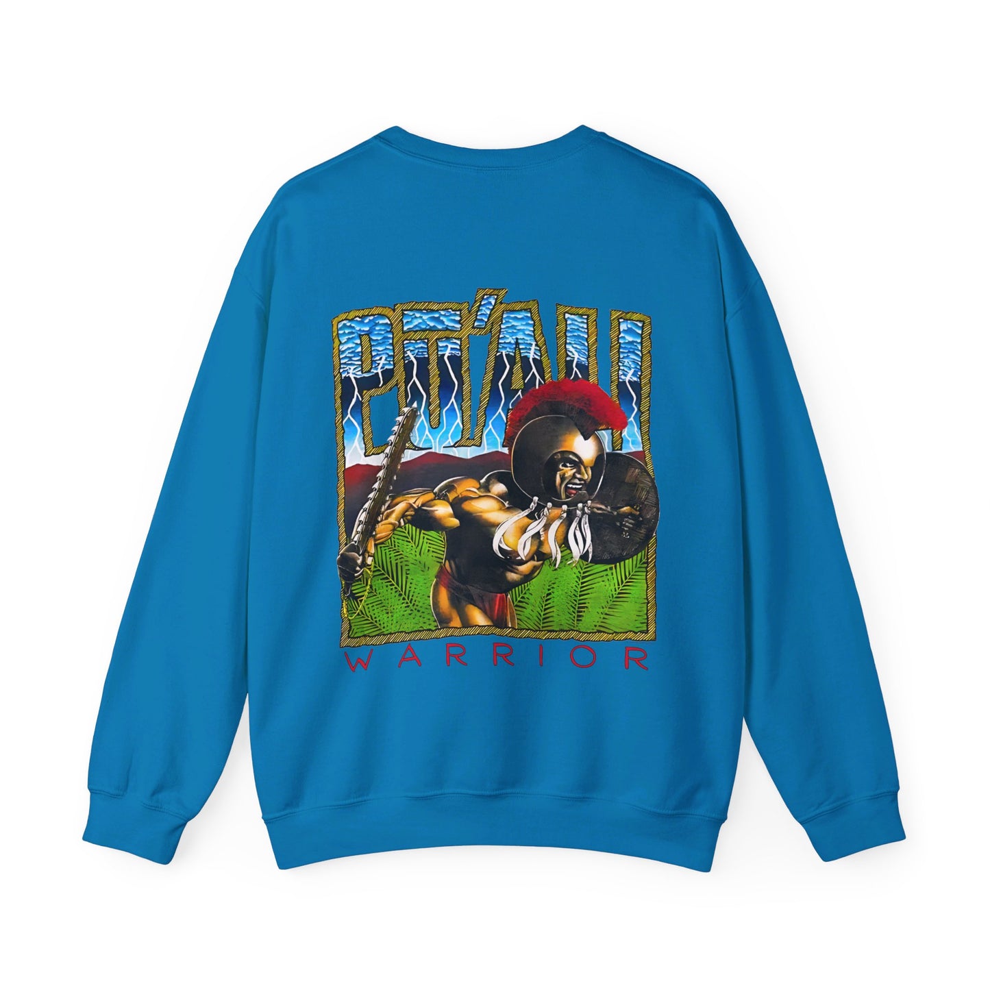 Hawaiian Strength Pu'ali Warrior Vintage Design 90s New Print Unisex Heavy Blend™ Crewneck Sweatshirt