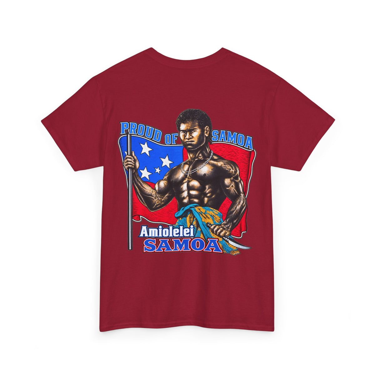 Samoan Strength Proud of Samoa Amiolelei Samoa Unisex Heavy Cotton Tee