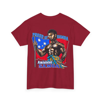 Samoan Strength Proud of Samoa Amiolelei Samoa Unisex Heavy Cotton Tee
