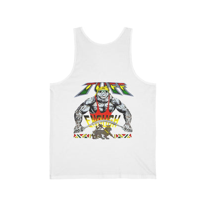 Jawaiian Strength Tuff Enough Vintage Design 90s New Print Unisex Jersey Tank