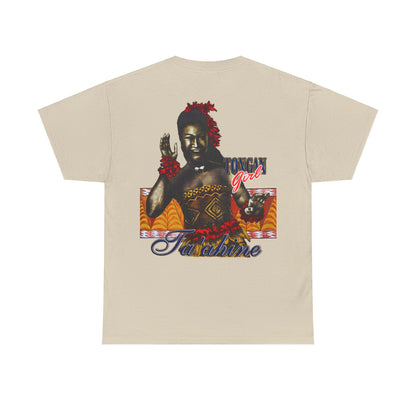 Local Strength Tongan Girl Ta'ahine Vintage Design 90s New Print Unisex Heavy Cotton Tee
