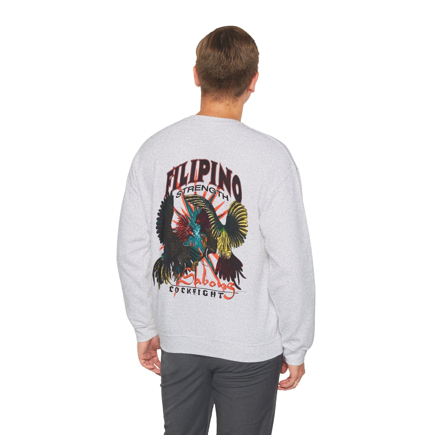 Filipino Strength Sabong Cockfight Vintage Design 90s New Print Unisex Heavy Blend™ Crewneck Sweatshirt