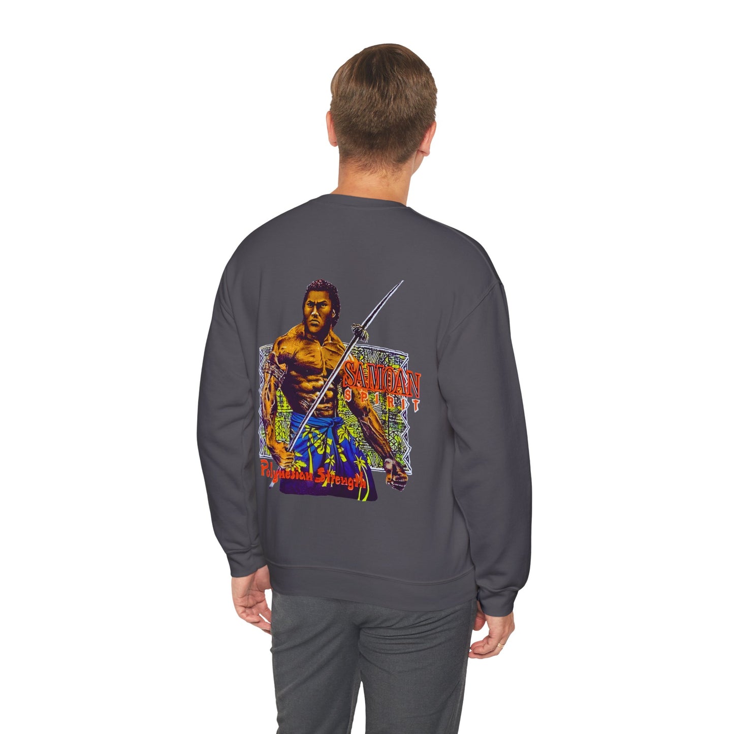 Samoan Strength Samoan Spirit Polynesian Strength Vintage Design 90s New Print Unisex Heavy Blend™ Crewneck Sweatshirt