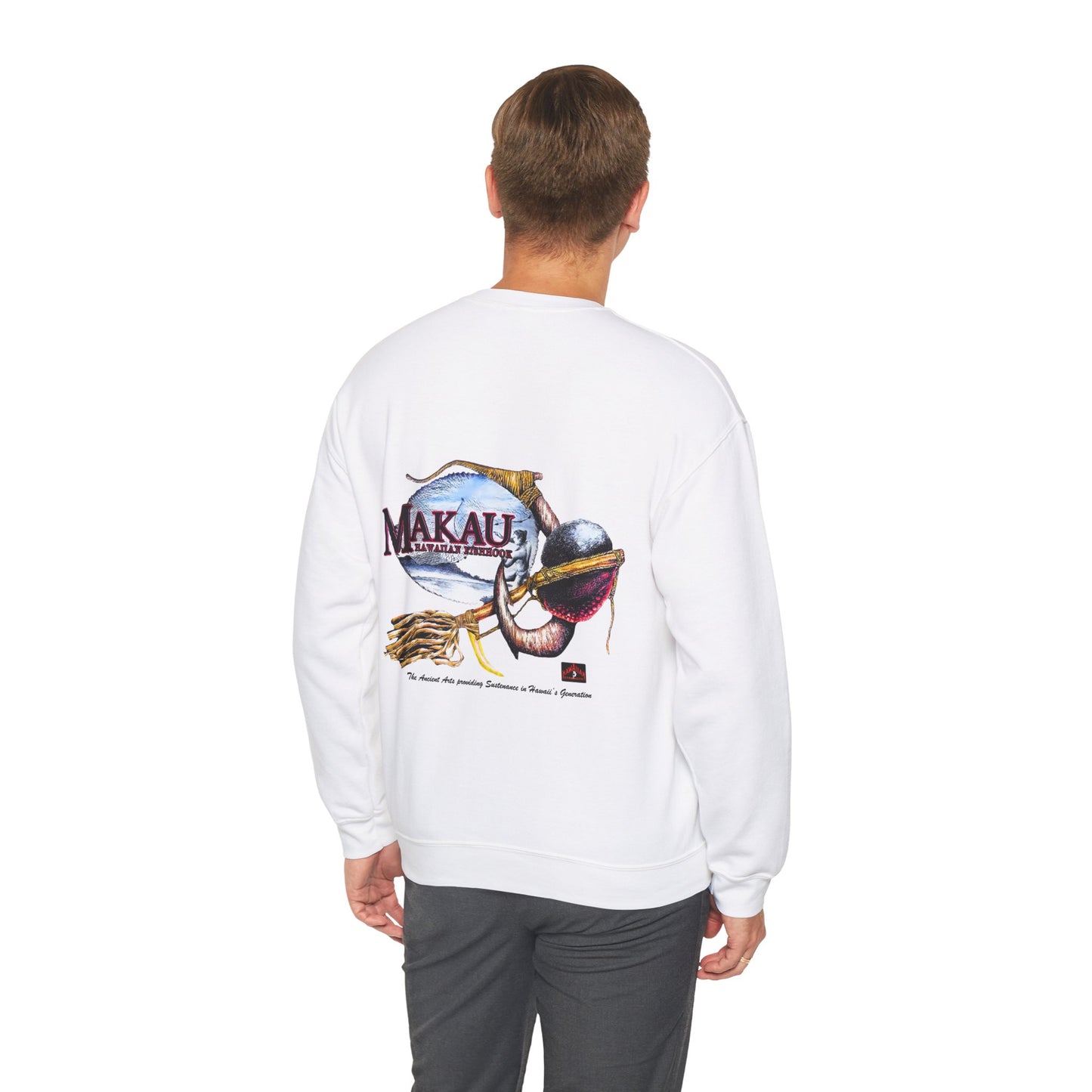 Hawaiian Strength Makau Hawaiian Fishhook Vintage Design 90s New Print Unisex Heavy Blend™ Crewneck Sweatshirt