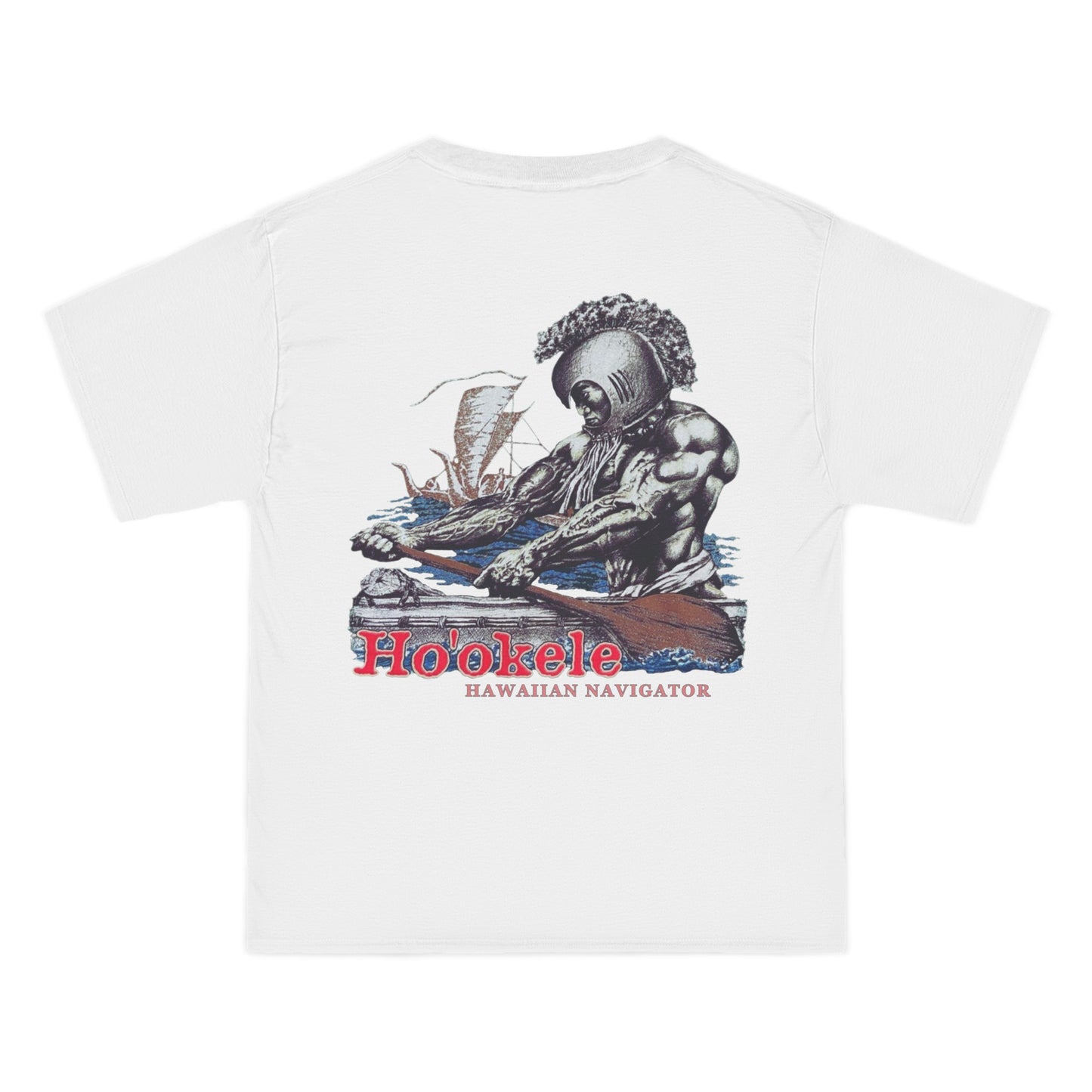 Hawaiian Strength Ho'okele Hawaiian Navigator Vintage Design 90s New Print Beefy-T®  Short-Sleeve T-Shirt