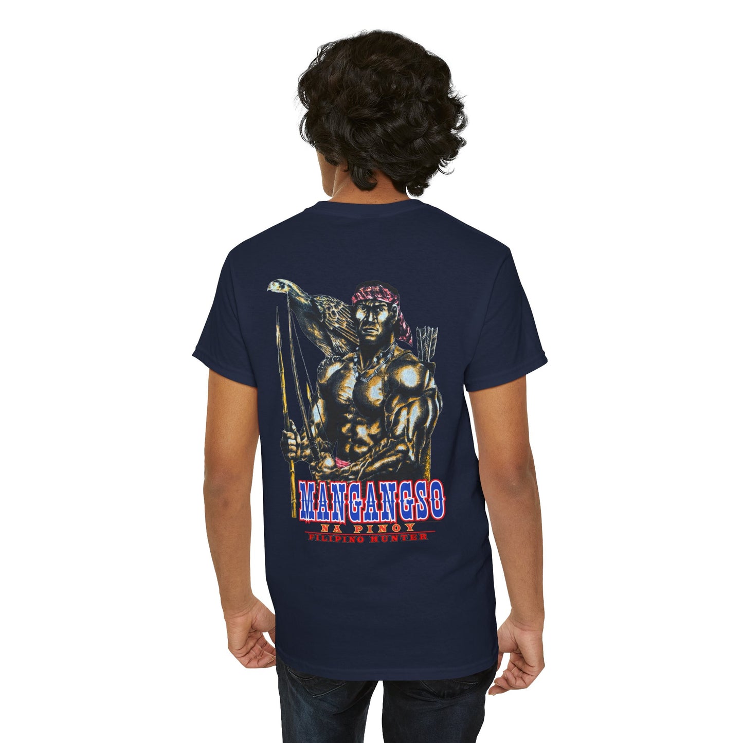Filipino Strength Mangangso Na Pinoy Filipino Hunter Vintage Design 90s New Print Unisex Heavy Cotton Tee