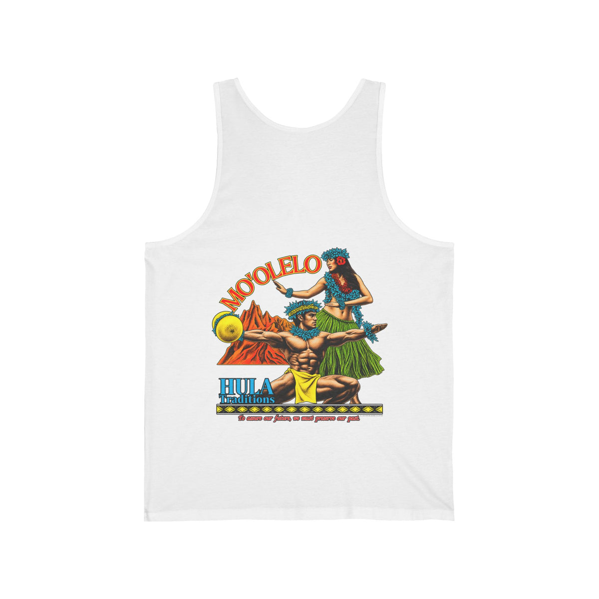 Hawaiian Strength Mo'olelo Hula Traditions Unisex Jersey Tank