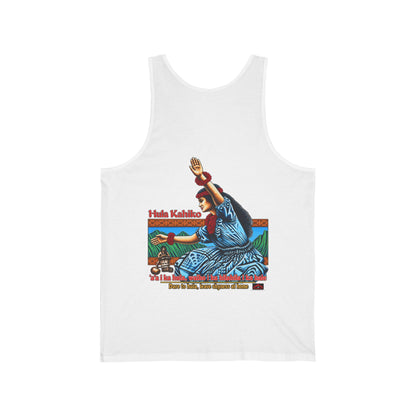 Hawaiian Strength Hula Kahiko Dare to Hula Unisex Jersey Tank