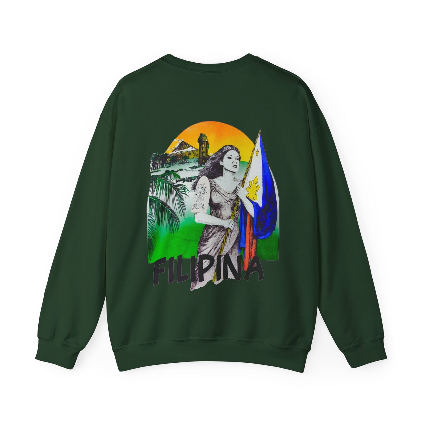 Filipino Strength Filipina Vintage Design 90s New Print Unisex Heavy Blend™ Crewneck Sweatshirt