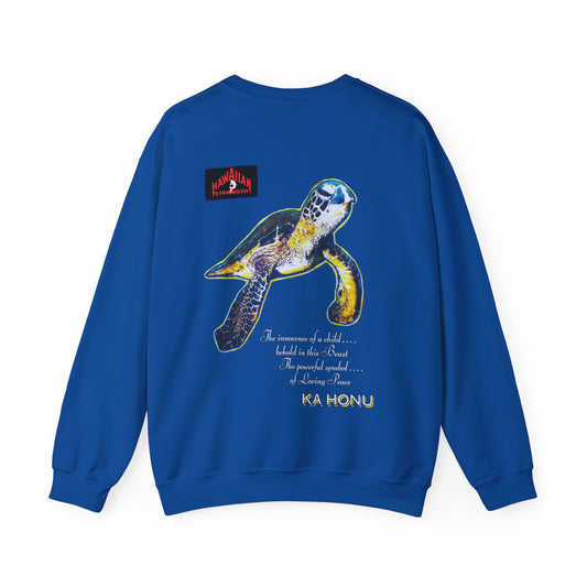 Hawaiian Strength Ka Honu Vintage Design 90s New Print Unisex Heavy Blend™ Crewneck Sweatshirt