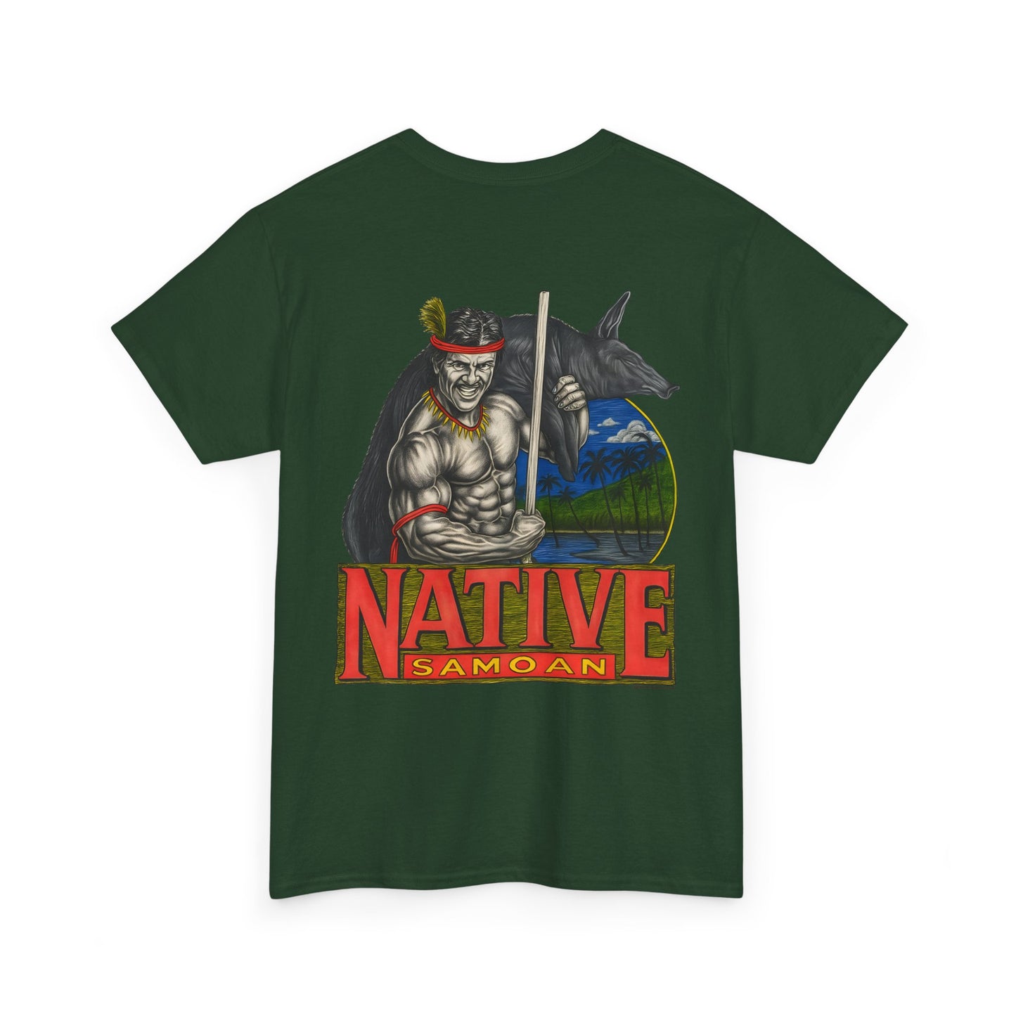 Samoan Strength Native Samoan Vintage 90s Design New Print Unisex Heavy Cotton Tee