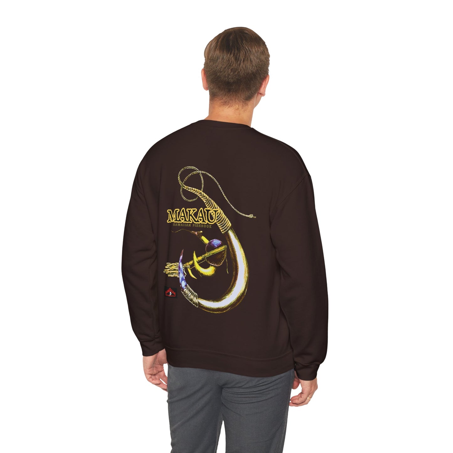 Hawaiian Strength Makau Hawaiian Fishhook Vintage Design 90s New Print Unisex Heavy Blend™ Crewneck Sweatshirt