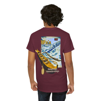Hawaiian Strength Hawaiian Canoe Wa'a Pride of Pacific Preserve our Heritage Vintage Design 90s New Print T-shirt Unisex Heavy Cotton Tee