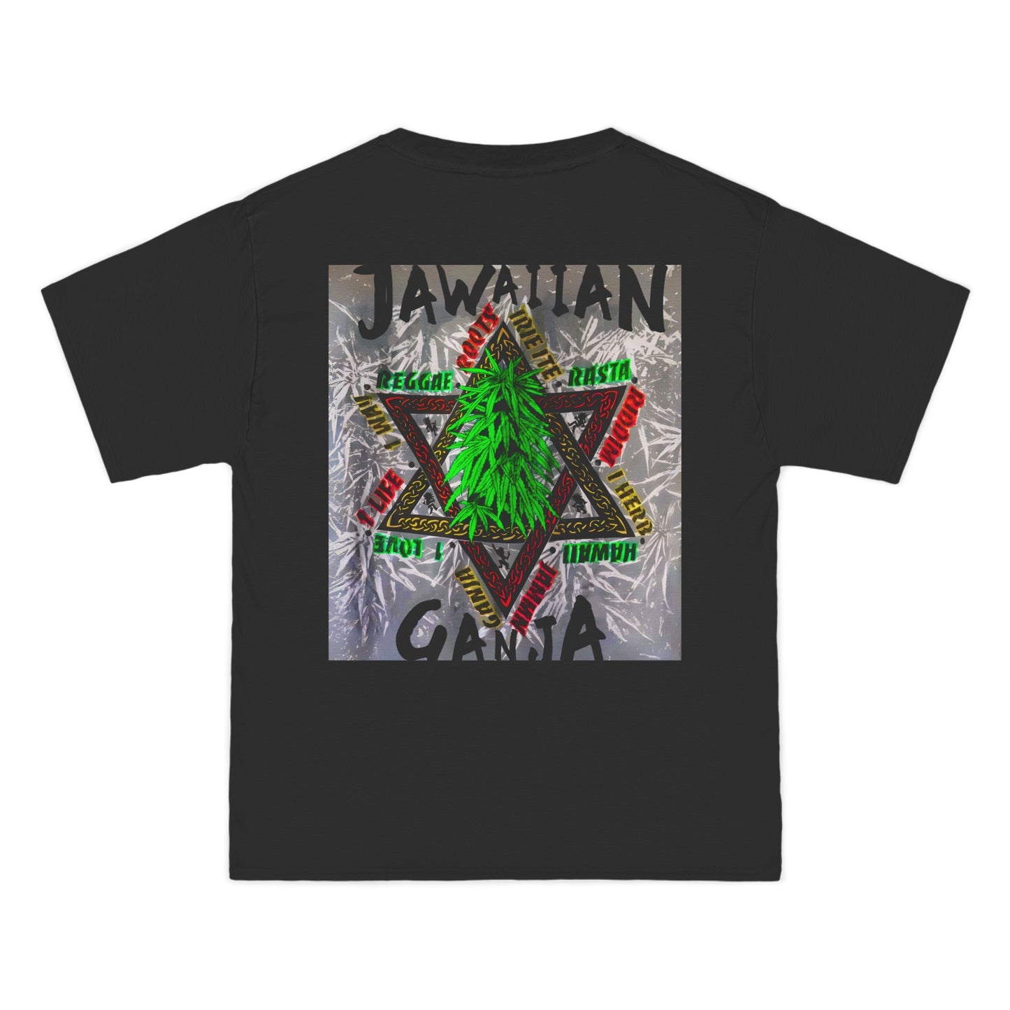 Jawaiian Strength Jawaiian Ganja Vintage Design 90s New Print Beefy-T®  Short-Sleeve T-Shirt