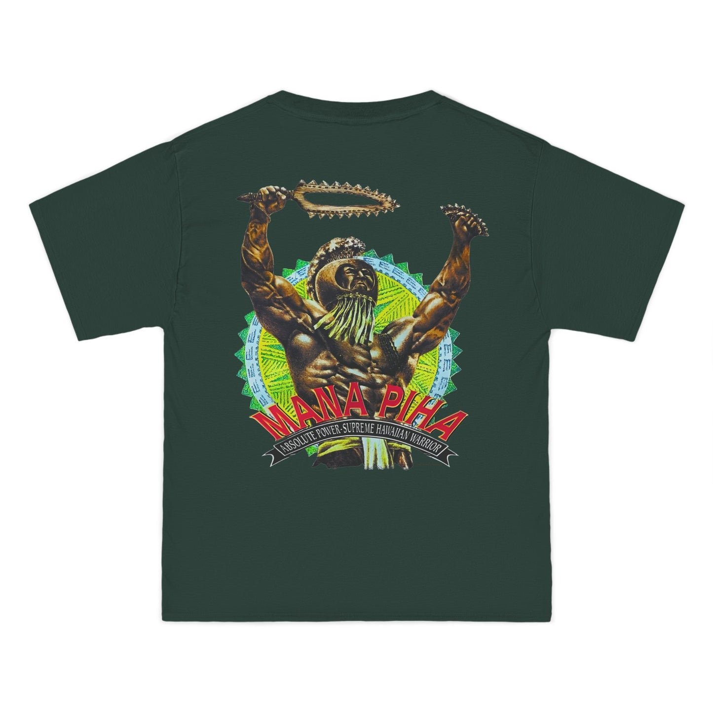 Hawaiian Strength Mana Piha Vintage Design 90s New Print Beefy-T®  Short-Sleeve T-Shirt
