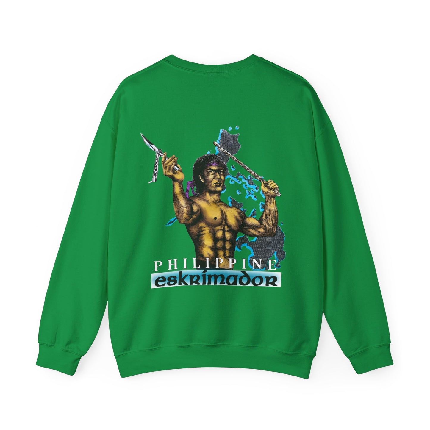 Filipino Strength Philippine Eskrimador Vintage Design 90s New Print Unisex Heavy Blend™ Crewneck Sweatshirt