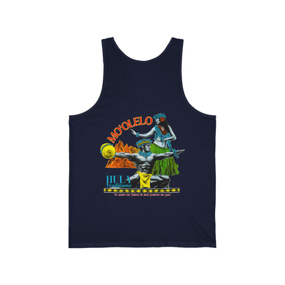 Hawaiian Strength Mo'olelo Hula Traditions Vintage Design 90s New Print Unisex Jersey Tank