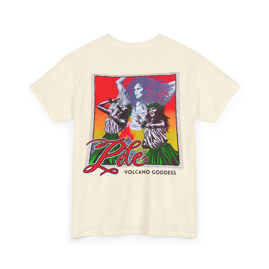 Hawaiian Strength Pele Volcano Goddess Vintage Design 90s New Print Unisex Heavy Cotton Tee