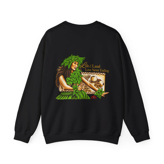 Hawaiian Strength Life of the Land Love Never Ending Unisex Heavy Blend™ Crewneck Sweatshirt