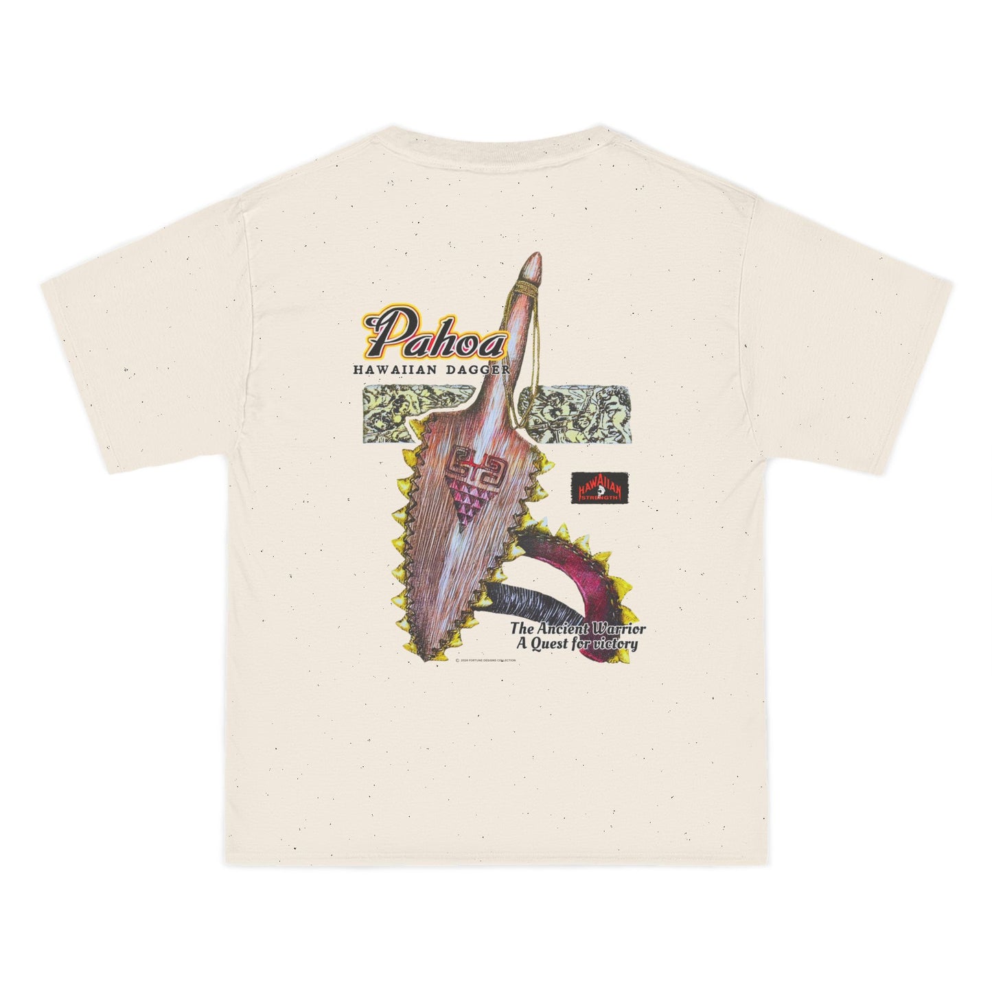 Hawaiian Strength Pahoa Hawaiian Dagger Vintage 90s Design New Print Beefy-T®  Short-Sleeve T-Shirt