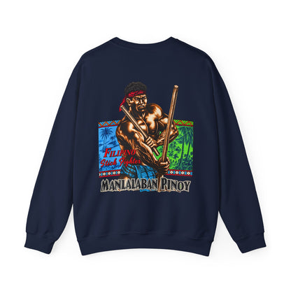 Filipino Strength Manlalaban Pinoy Stick Fighter Unisex Heavy Blend™ Crewneck Sweatshirt