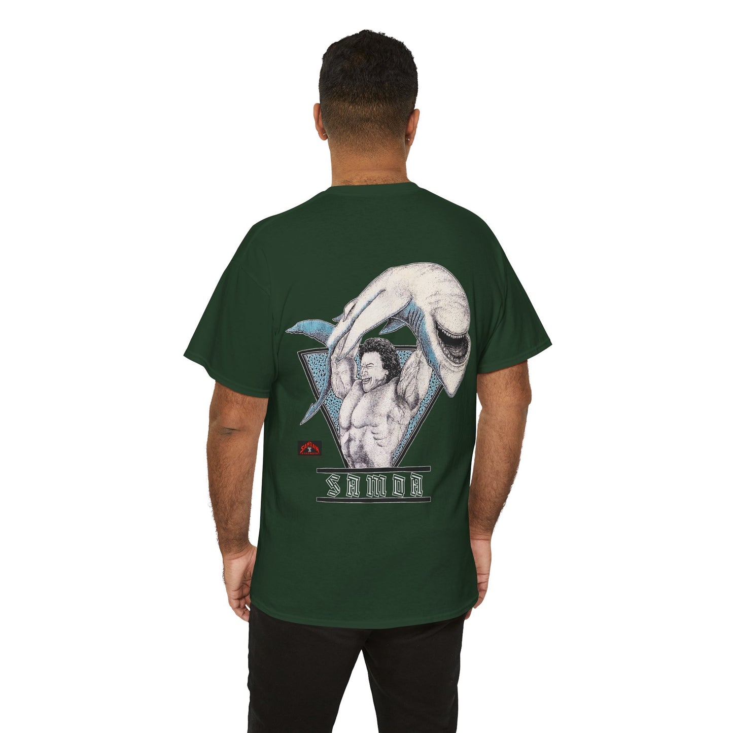 Samoan Strength Samoa Vintage 90s Design New Print Unisex Heavy Cotton Tee