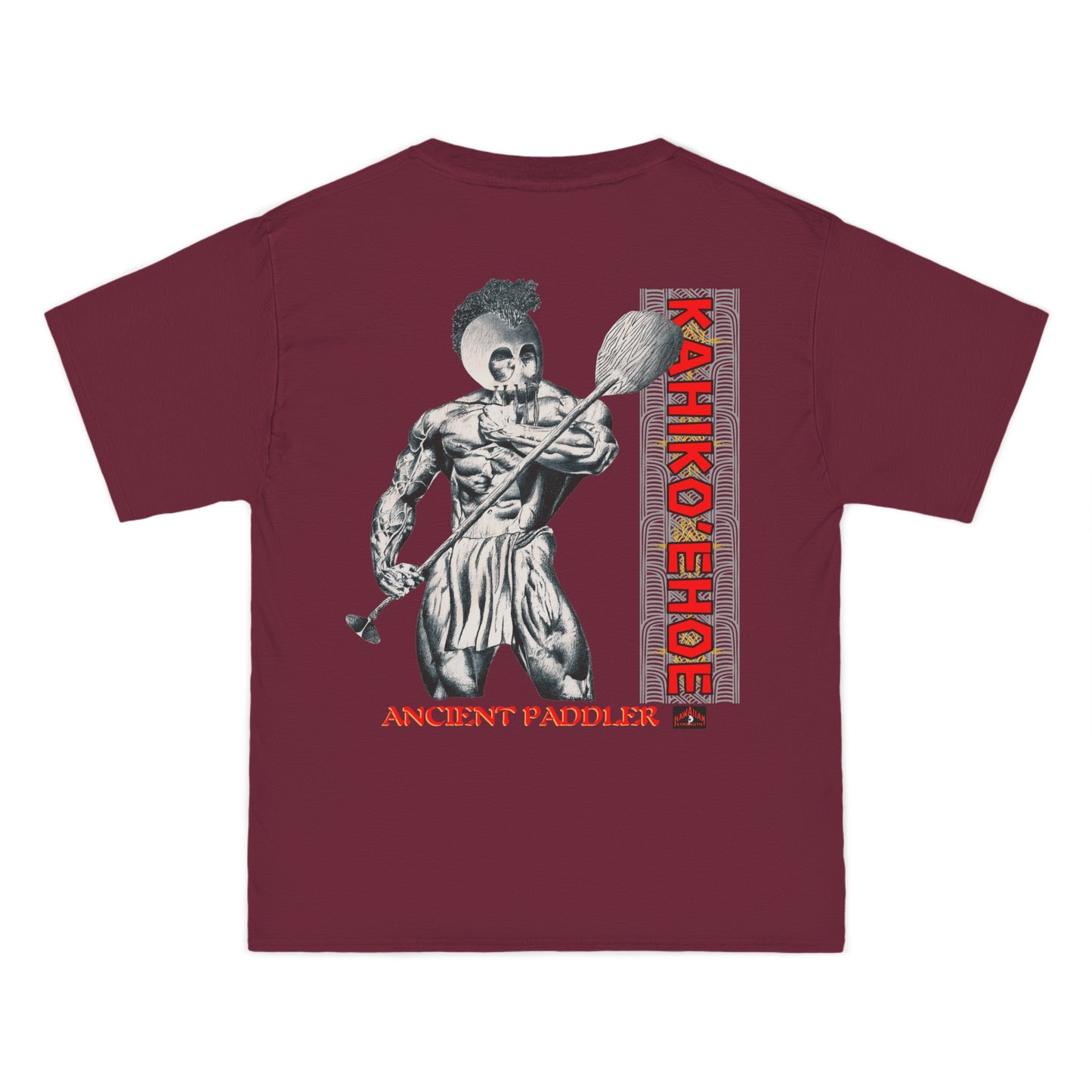 Hawaiian Strength Ancient Paddler Kahiko'ehoe Vintage Design 90s New Print Beefy-T®  Short-Sleeve T-Shirt