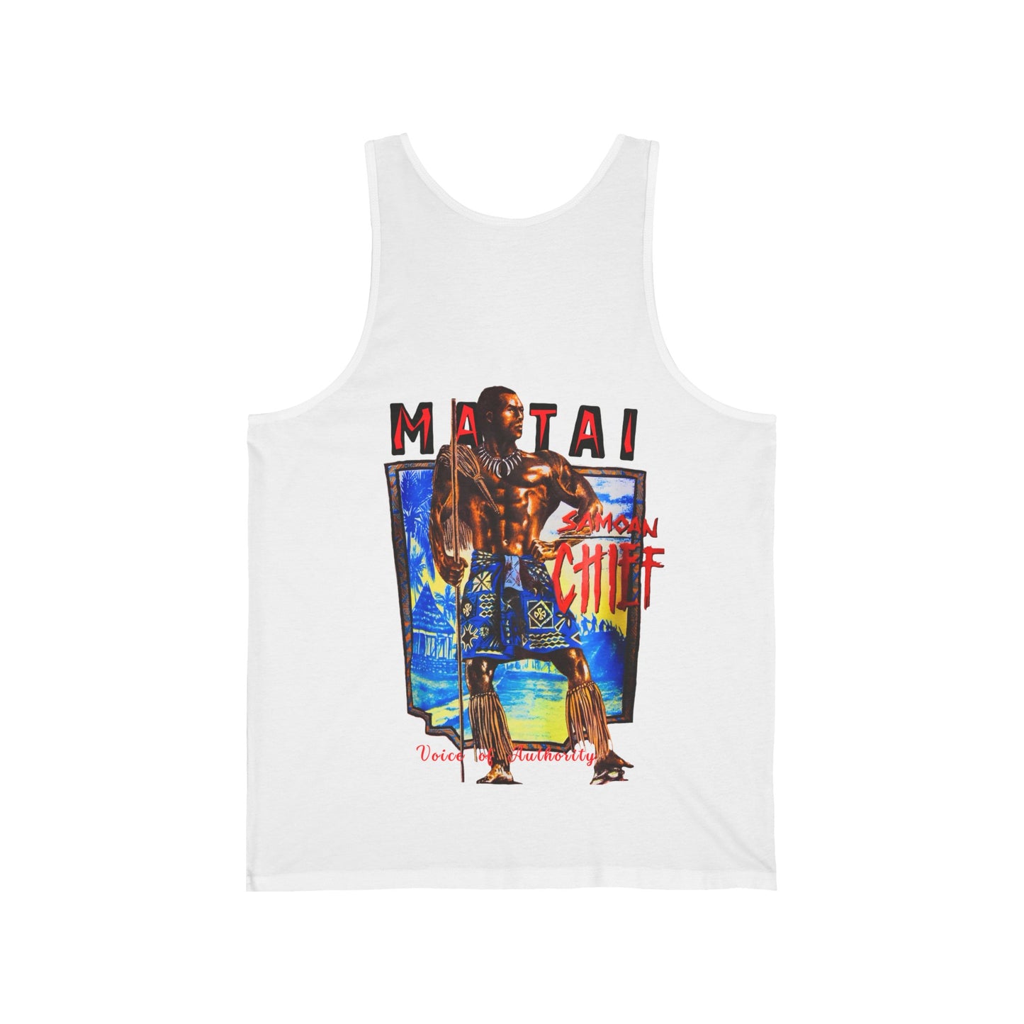 Samoan Strength Samoan Chief Matai Voice of Authority Vintage Design 90s New Print Unisex Jersey Tank