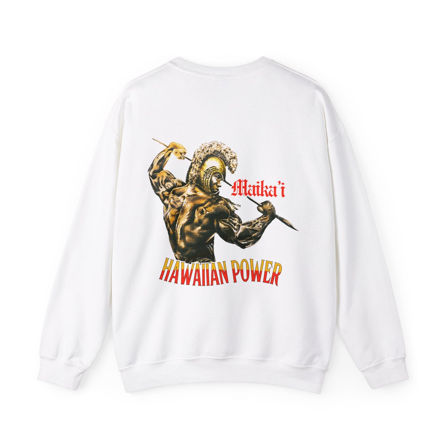 Hawaiian Strength Maika'i Hawaiian Power Vintage Design 90s New Print Unisex Heavy Blend™ Crewneck Sweatshirt