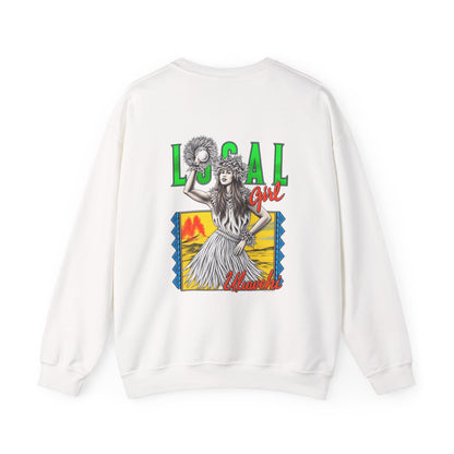 Hawaiian Strength Local Girl Uluwehi Unisex Heavy Blend™ Crewneck Sweatshirt