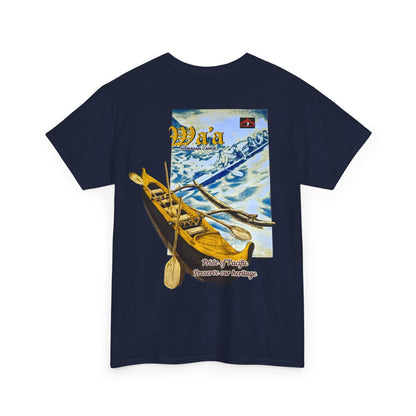 Hawaiian Strength Hawaiian Canoe Wa'a Pride of Pacific Preserve our Heritage Vintage Design 90s New Print T-shirt Unisex Heavy Cotton Tee