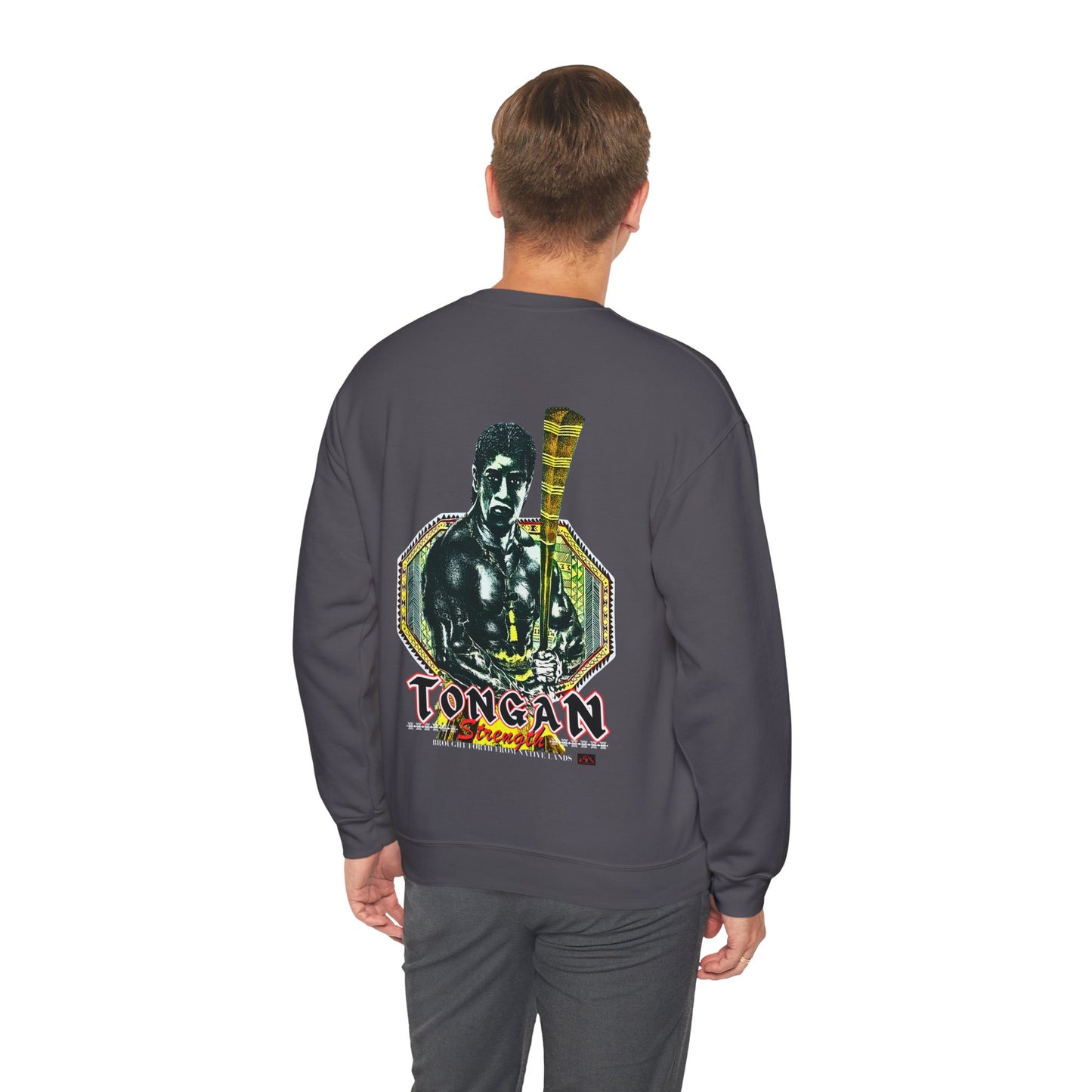 Local Strength Tongan Strength Brought Forth From Native Lands Vintage Design 90s New Print Unisex Heavy Blend™ Crewneck Sweatshirt