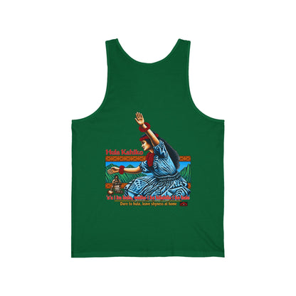 Hawaiian Strength Hula Kahiko Dare to Hula Unisex Jersey Tank