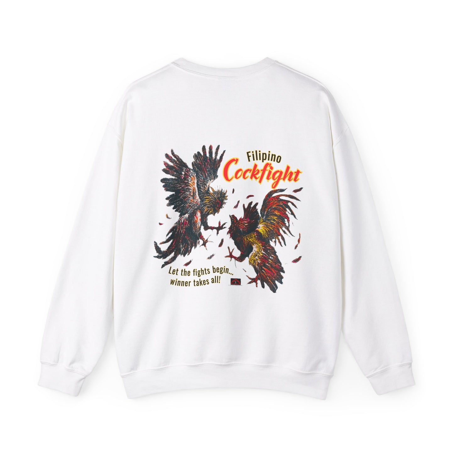 Filipino Strength Filipino Cockfight Vintage Design 90s New Print Unisex Heavy Blend™ Crewneck Sweatshirt