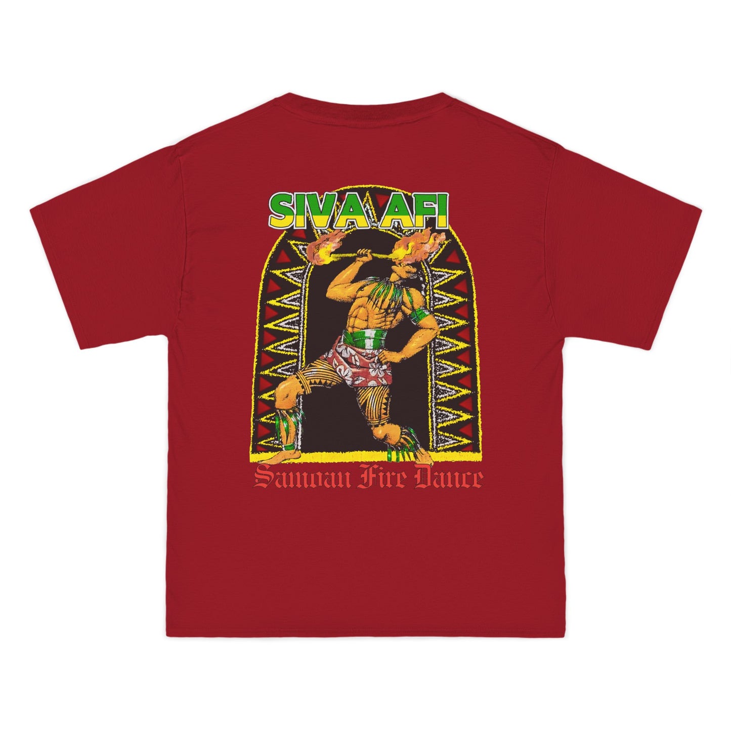 Samoan Strength Siva Afi Samoan Fire Dance Vintage Design 90s New Print Beefy-T®  Short-Sleeve T-Shirt