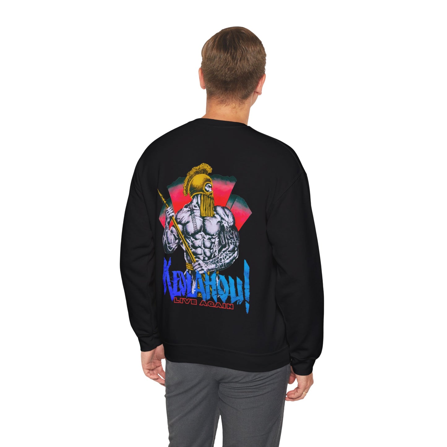 Hawaiian Strength Keolahou! Live Again Vintage Design 90s New Print Unisex Heavy Blend™ Crewneck Sweatshirt