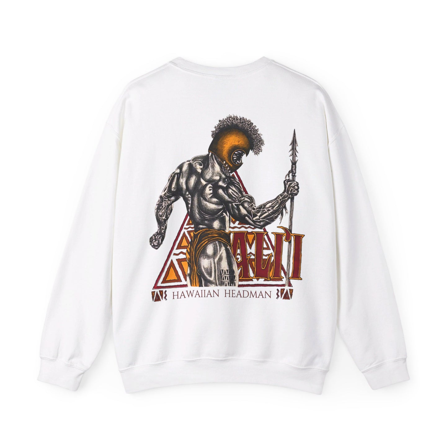 Hawaiian Strength Ali'i Hawaiian Headman Vintage Design 90s New Print Unisex Heavy Blend™ Crewneck Sweatshirt