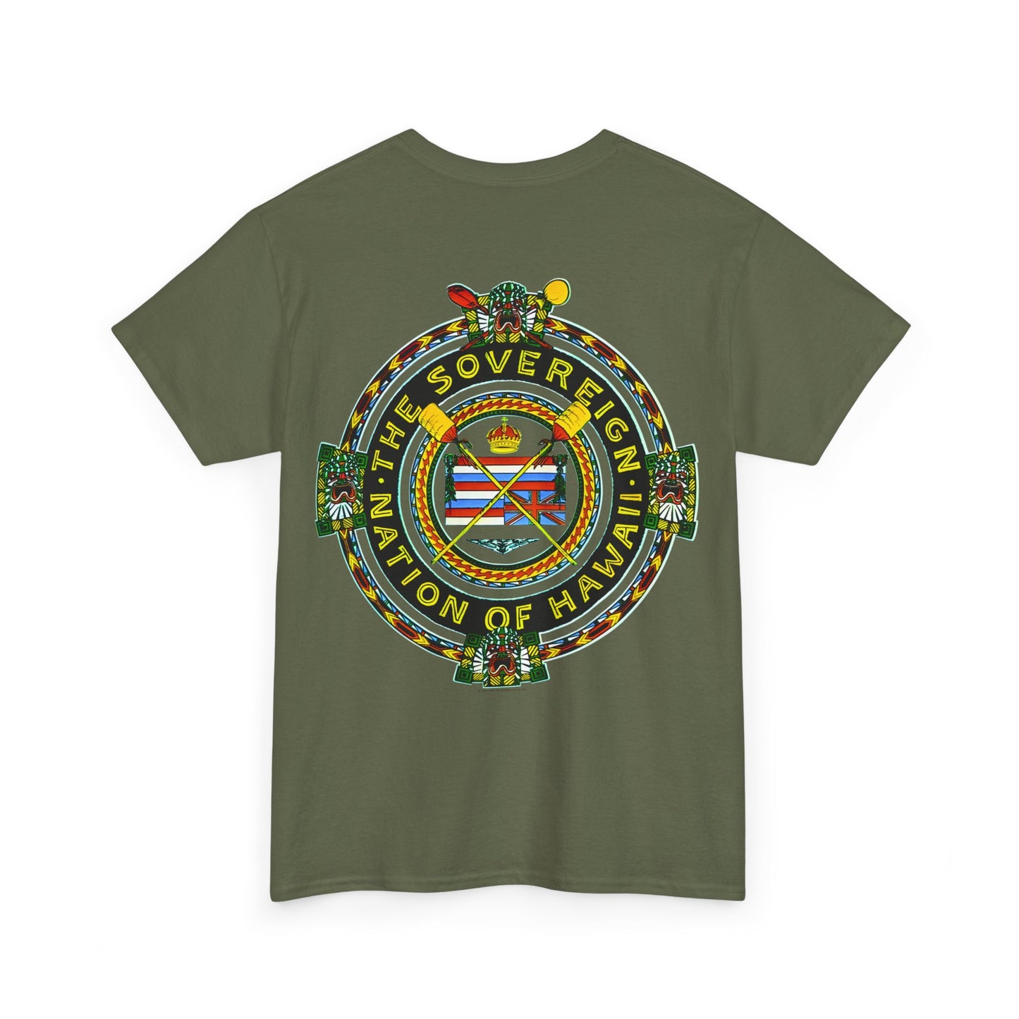 Hawaiian Strength The Sovereign Nation of Hawaii Vintage Design 90s New Print Unisex Heavy Cotton Tee