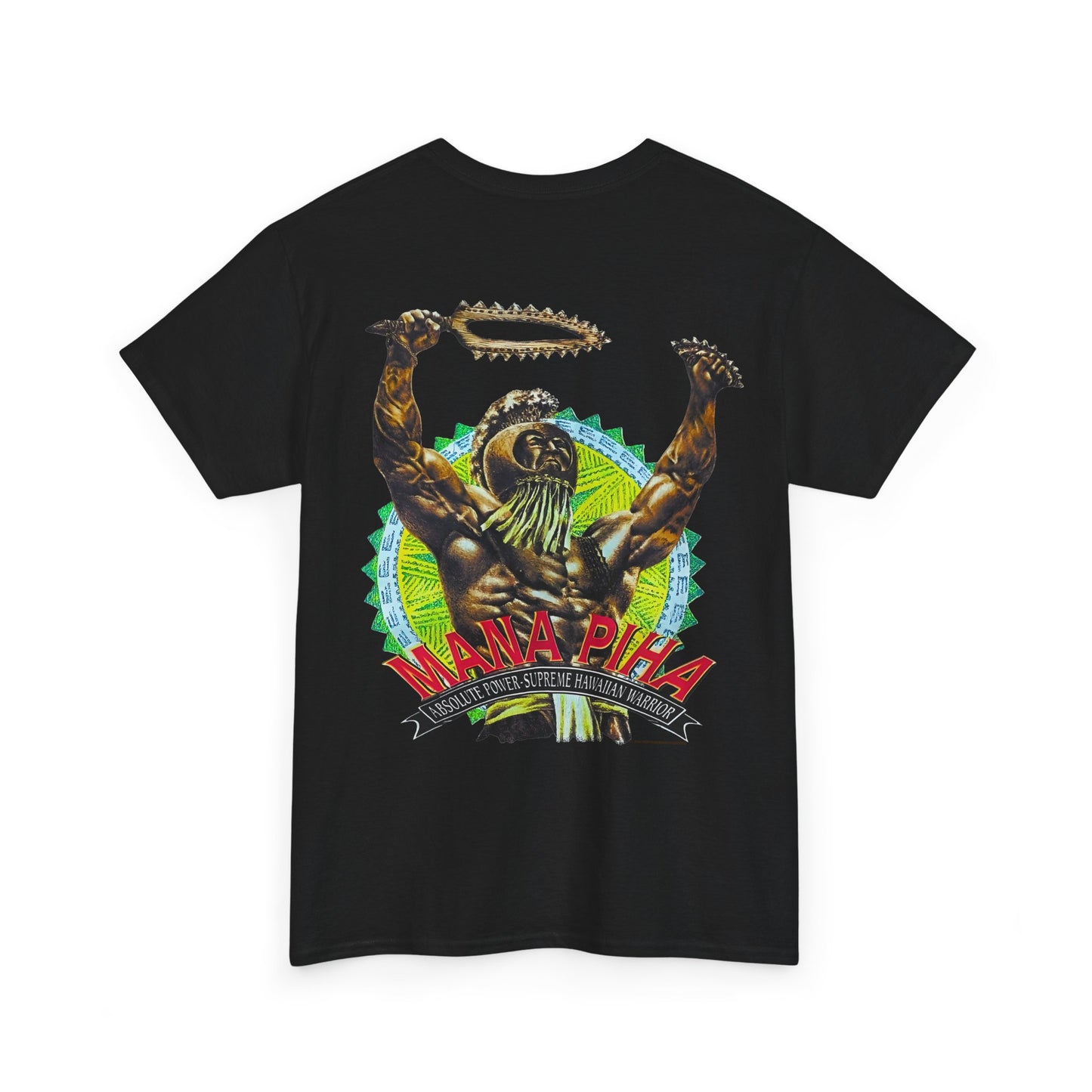 Hawaiian Strength Mana Piha Vintage Design 90s New Print Unisex Heavy Cotton Tee